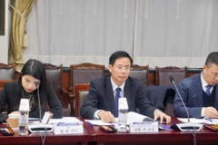 Ông Nguyễn Gia Liêm, Phó cục trưởng Cục Quản lý lao động ngoài nước phát biểu tại Hội thảo. (Ảnh: Trần Đình Phương/Vietnam+)