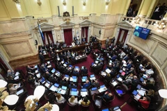 Toàn cảnh phiên họp Thượng viện Argentina tại Buenos Aires. (Ảnh: AFP/TTXVN)