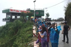 Cơ quan chức năng đã yêu cầu chủ đầu tư dừng mọi hoạt động tại công trình Panorama Mã Pì Lèng. (Ảnh: TTXVN)