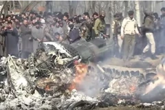 Một vụ tai nạn máy bay của Ấn Độ tại Kashmir. (Nguồn: AP)
