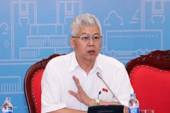 Phó Chủ nhiệm Ủy ban Kinh tế của Quốc hội Nguyễn Đức Kiên phát biểu tại buổi tọa đàm. (Ảnh: Văn Điệp/TTXVN)