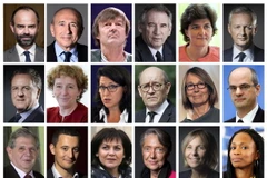 Chân dung các Bộ trưởng trong nội các mới của Pháp. (Nguồn: AFP/ TTXVN)