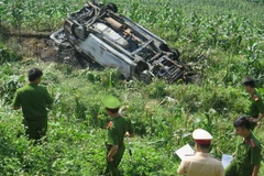 Hiện trường vụ tai nạn. (Ảnh: Hương Thu/TTXVN)