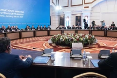 Quang cảnh vòng đàm phán hòa bình ở Syria diễn ra ở thủ đô Astana của Kazakhstan hồi tháng 1. (Nguồn: Sputnik)