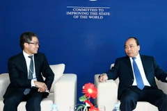Thủ tướng Nguyễn Xuân Phúc tiếp Giám đốc khu vực Ngân hàng HSBC Dorren Steidle. (Ảnh: Thống Nhất/TTXVN)