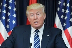 Tổng thống Mỹ Donald Trump trong cuộc họp báo tại thành phố Bờ Tây Bethlehem ngày 23/5. (Nguồn: AFP/TTXVN)