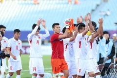 Các cầu thủ U20 Việt Nam. (Ảnh: Hữu Tuyên/TTXVN)