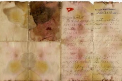 Một lá thư viết ngày 13/4/1912 . (Nguồn: Reuters)