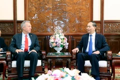 Quang cảnh buổi tiếp. (Ảnh: Nhan Sáng/TTXVN)