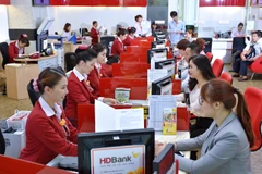 Giao dịch tại HDBank. (Ảnh: CTV/Vietnam+)