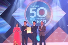 Tạp chí Forbes vinh danh HDBank trong tốp 50 công ty niêm yết tốt nhất năm 2020. (Ảnh: CTV/Vietnam+)