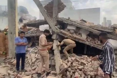 Hiện trường vụ nổ. (Nguồn: ANI)