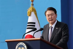 Tổng thống Hàn Quốc Yoon Suk Yeol phát biểu tại thủ đô Seoul. (Ảnh: Yonhap/TTXVN)