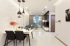 Không gian sinh hoạt chung được thiết kế mở, hiện đại và ấm cúng. (Ảnh: Vinhomes)