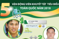 5 vận động viên khuyết tật xuất sắc toàn quốc 2018. (Nguồn: TTXVN)