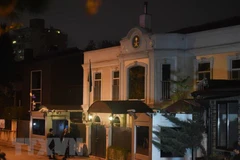 Lãnh sự quán Saudi Arabia ở Istanbul, Thổ Nhĩ Kỳ, nơi nhà báo Jamal Khashoggi bị sát hại, ngày 16/10/2018. (Ảnh: THX/TTXVN)