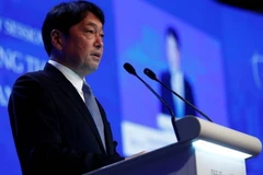 Bộ trưởng Quốc phòng Nhật Bản Itsunori Onodera phát biểu tại Shangri-La (Nguồn: Global News)