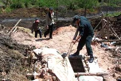 Một điểm khai thác thiếc trái phép ở Lâm Đồng. (Nguồn: .monre.gov.vn)