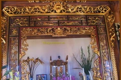 Đồ thờ bằng gỗ sơn son thếp vàng. Ảnh minh họa. (Nguồn: nhagovietnam.vn)