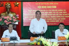 Thường trực Ban Bí thư Lê Hồng Anh phát biểu tại hội nghị. (Ảnh: An Đăng/TTXVN)