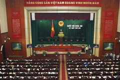 Toàn cảnh phiên họp tại hội trường của Quốc hội. (Nguồn: TTXVN)