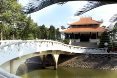 Đền thờ Chủ tịch Tôn Đức Thắng. (Ảnh: Thế Duyệt/TTXVN)