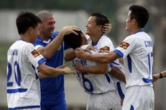 Hà Nội ACB chưa thể có được chiến thắng thứ 2. (Ảnh: Quang Nhựt/TTXVN)