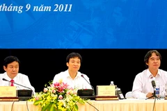 Họp báo Chính phủ thường kỳ tháng 8/2011. (Nguồn: Chinhphu.vn)
