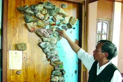 Tấm bản đồ Việt Nam bằng đá. (Nguồn: cuocsongviet.com.vn)