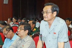 Đại biểu Quốc hội thành phố Hồ Chí Minh Trần Du Lịch phát biểu ý kiến tại phiên họp toàn thể Quốc hội sáng 7/6. (Ảnh: Doãn Tấn/TTXVN)