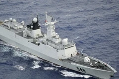 Ảnh chụp tàu Trung Quốc cách đảo Miyako của Nhật Bản 140km về phía Đông vào ngày 22/6. (Nguồn: Kyodo) 