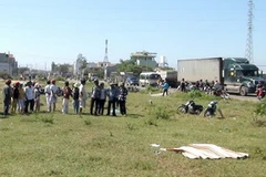 Hiện trường vụ nổ. (Ảnh: Nguyễn Thanh/Vietnam+)