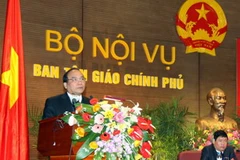 Phó Thủ tướng Nguyễn Xuân Phúc đến dự và phát biểu tại hội nghị. (Ảnh: Trọng Đức/TTXVN)