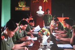 Công an huyện Yên Định họp giao ban. 