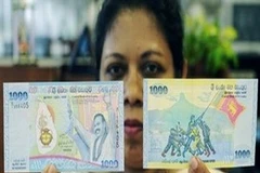 Tờ tiền kỷ niệm mới mệnh giá 1.000 rupi (khoảng 9 USD) của Sri Lanka. (Ảnh: TT&VH)