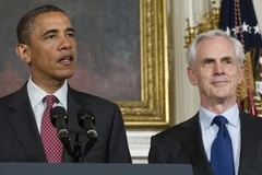 Tổng thống Mỹ Obama đã đề cử doanh nhân John Bryson (phải) làm tân bộ trưởng thương mại Mỹ. (Nguồn: Getty Images)