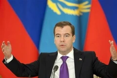 Tổng thống Nga Dmitry Medvedev tuyên bố vẫn để ngỏ khả năng đàm phán với Mỹ về NMD ở châu Âu. (Nguồn: AP)