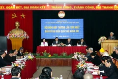 Toàn cảnh hội nghị hiệp thương lần thứ nhất của Ủy ban Trung ương Mặt trận Tổ quốc Việt Nam . (Ảnh : Nguyễn Dân/TTXVN)