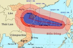 Đường đi và vị trí cơn bão Nalgae. (Nguồn: nchmf.gov.vn)