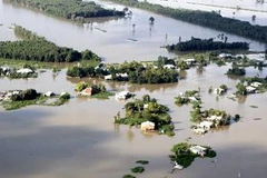 Lũ lụt ở Đồng bằng sông Cửu Long tháng 10/2011. (Nguồn: TTXVN)