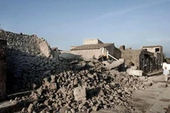 Hiện trường vụ sập khu di tích võ sỹ giác đấu. (Nguồn: Internet)