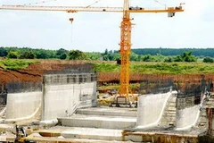 Một công trình xây dựng hệ thống thủy lợi nông thôn. (Nguồn: Internet)