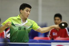 Tay vợt Park Seung Young của đội Hàn Quốc. (Ảnh: Quang Nhựt/TTXVN)