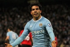 Phản ứng của Tevez sau khi san hòa tỷ số. (Ảnh: Getty Images)