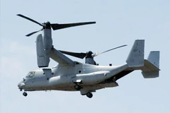 Máy bay MV-22 Osprey tại căn cứ không quân ở San Diego, 13/6/2011. (Nguồn: Kyodo/TTXVN)