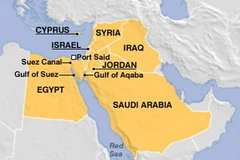Bản đồ kênh đào Suez. (Nguồn: BBC)
