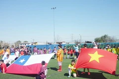 Lễ khai mạc trận chung kết của giải. (Ảnh: Phương Hóa/Vietnam+)