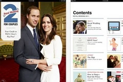 Đám cưới của hoàng tử William và vị hôn thê Kate Middleton lên ứng dụng Royal Wedding 2011 trên iPad. (Nguồn: Internet)