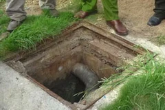 Đường ống xả trộm nước thải chôn ngầm dưới đất của Công ty LongTech Precision. (Nguồn: anninhthudo.vn)