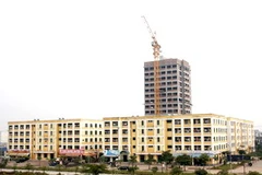 Một góc khu nhà ở dành cho công nhân tại Kim Chung, Đông Anh, Hà Nội. (Ảnh: Tuấn Anh/TTXVN)